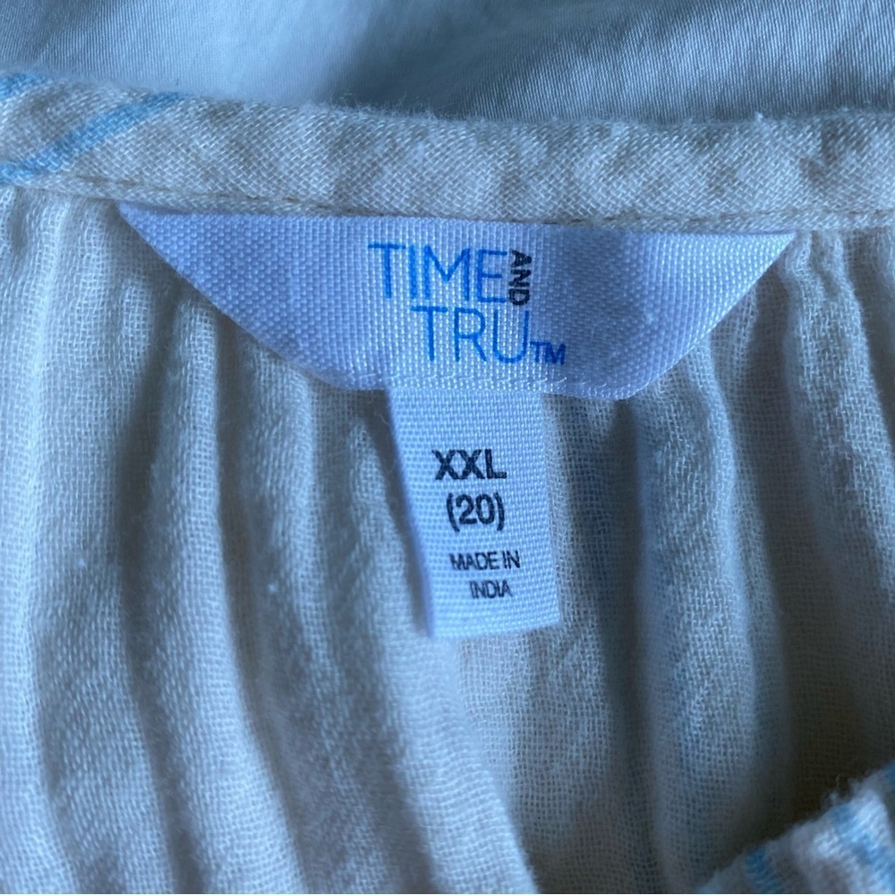 TIME AND TRU Gauzy Cotton Tiered Summer Dress XXL 20 - Picture 8 of 10